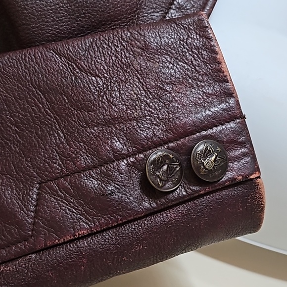 Robo Leather Burgundy Color Leather Blazer jacket Size Small - Picture 3 of 12